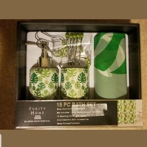 15PCS PRINTED BATHROOM SET WITH SHOWER CURTAIN HOO